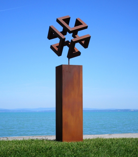 Modern art cube sculpture sculpture